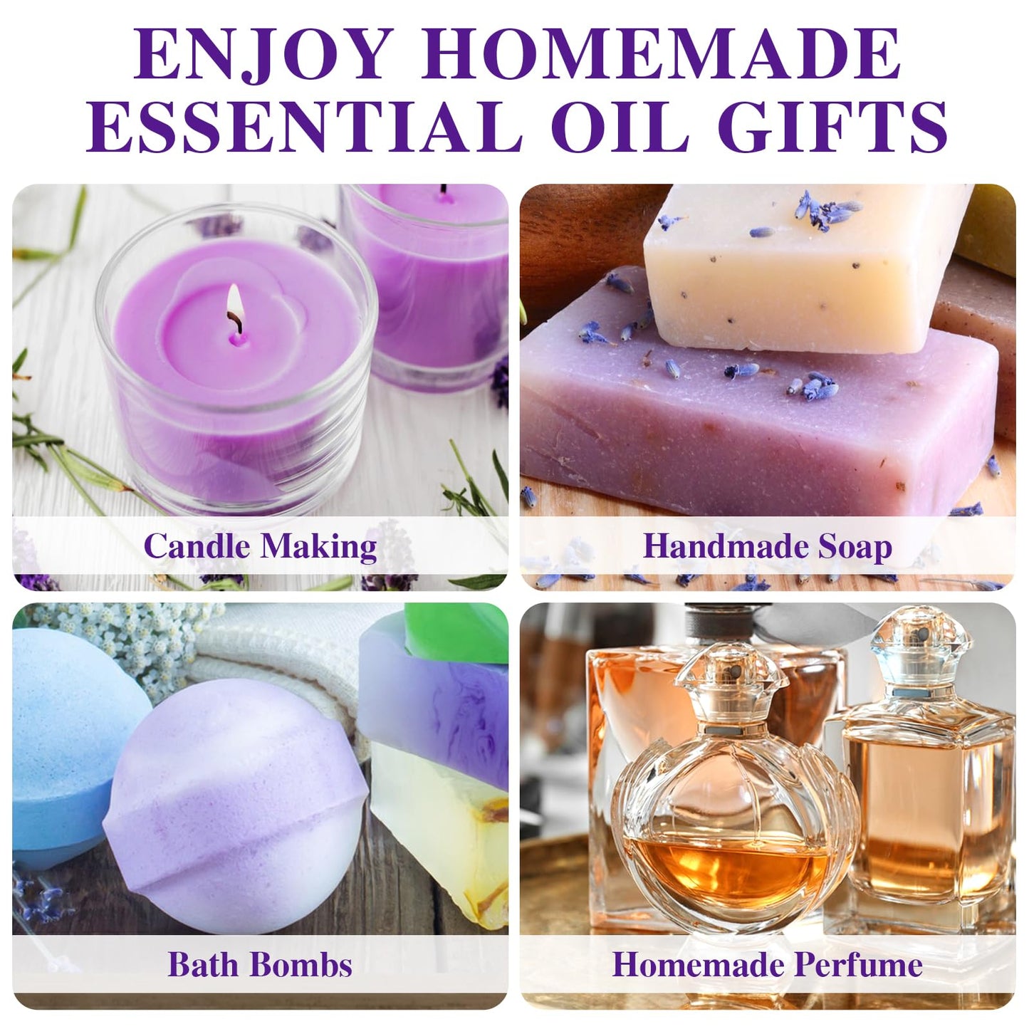 Migcaput Ätherische Öle lavendelöl 100 ml,100% Natürliche ätherische Öle, Ätherisches Aromatherapieöl von Erstklassige Qualität, Duftöle für Diffusor, Luftbefeuchter, Entspannen, Massage, Bad
