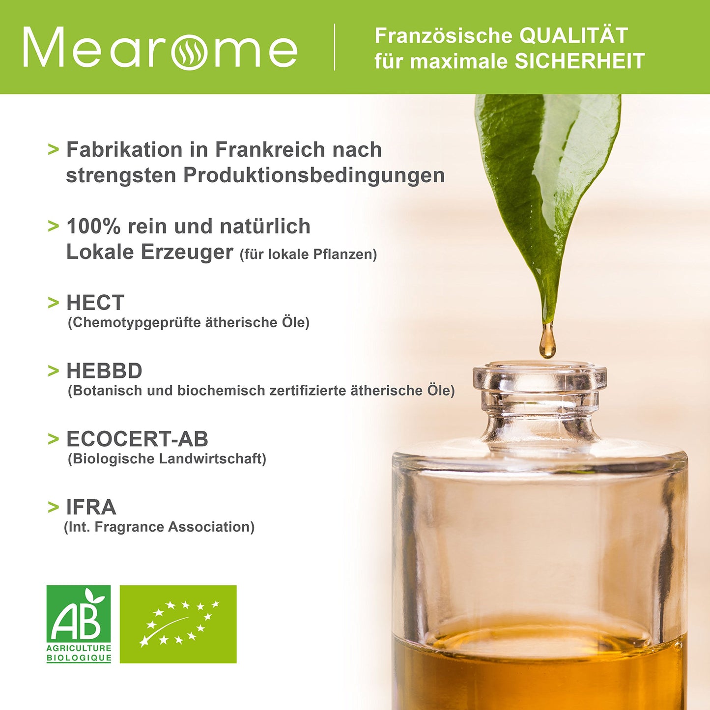 ÄTHERISCHE ÖLE SET BIO-Zertifiziert Duftöl Pur 100% Naturrein, Aroma Diffuser Ravintsara Lavendin Pfefferminzöl Zitrone Eukalyptusöl Süßorangenöl Aromatherapie Geschenk Idee Massageöle Geschenkset