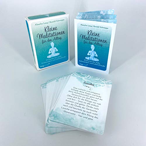 Kleine Meditationen für den Alltag: 55 Übungskarten für mehr Achtsamkeit und Lebensfreude. Ganz einfach mentale Stärke, spirituelles Wachstum und innere Ruhe erlangen