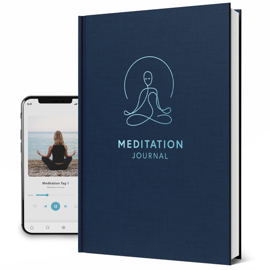 Meditation Journal | Achtsamkeitstagebuch mit geführten Audio Meditationen – Anti Stress Dankbarkeitstagebuch für Entspannung & Achtsamkeit | Mindlook & Koala Mind