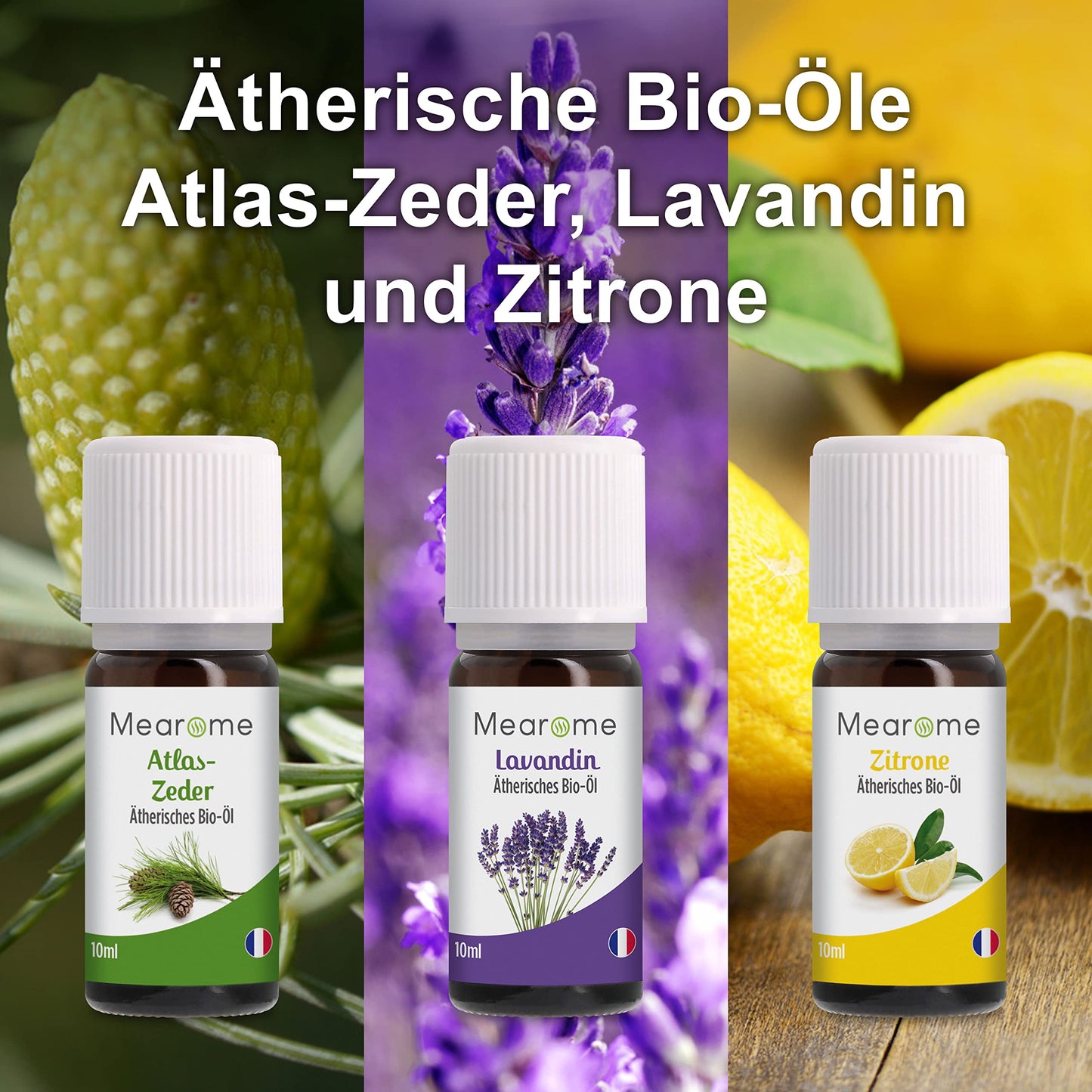 ÄTHERISCHE ÖLE SET BIO-Zertifiziert Duftöl Pur 100% Naturrein, Aroma Diffuser Ravintsara Lavendin Pfefferminzöl Zitrone Eukalyptusöl Süßorangenöl Aromatherapie Geschenk Idee Massageöle Geschenkset